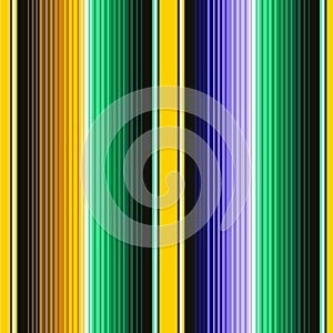 Mexican Blanket Stripes Seamless Vector Pattern. Background for Cinco de Mayo Party Decor or Mexican Food Restaurant