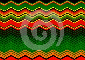 Mexican Blanket Stripes Seamless Vector Pattern. Old Typical vintage colorful woven fabric from central america, zig zag texture