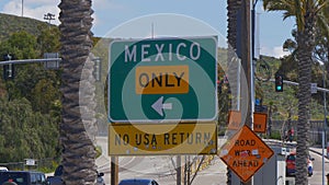 Mexican Border at San Ysidro California - CALIFORNIA, USA - MARCH 18, 2019