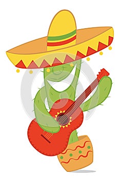 Mexican Cactus  playing guitar