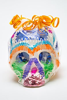 Mexican Calaverita de azucar Candy Skull original traditional front in package