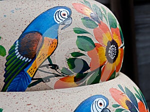 Mexican ceramic pots,blue birds variety