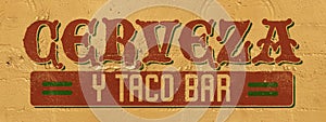 Mexico Bar Sign photo
