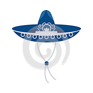 mexican charro sombrero blue photo