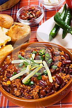 Mexican chili con carne photo