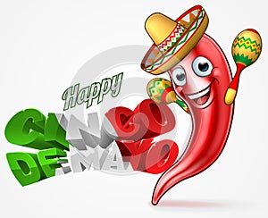 Mexican Cinco De Mayo Chilli Pepper Design photo