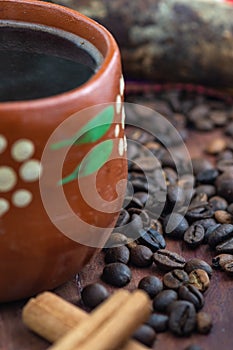 Mexicano granos de café canela a crudo Junco azúcar 