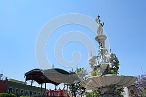 Mexican colonial fountain