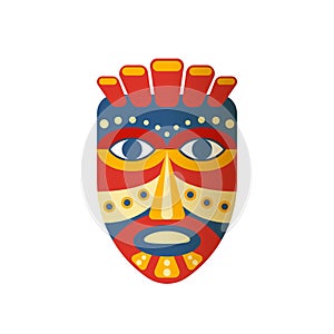Mexican colorful ethnic mask, clothes. Carnival masquerade