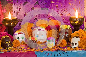 Mexican Day Of The Dead Altar Front
