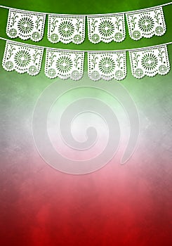 Mexican decoration poster template - copy space