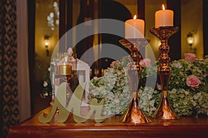 Mr sign plate for wedding table