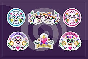 Mexican Dia de los Muertos Stickers photo