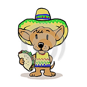Mexican dog with taco photo