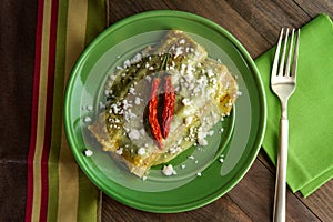 Mexican Enchiladas Poblano Sauce