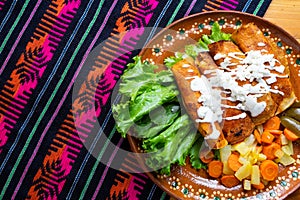 Mexican enchiladas style `Queretanas` photo
