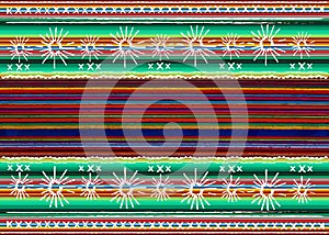 Mexican ethnic embroidery Tribal art ethnic pattern. Colorful Mexican Blanket Stripes Folk abstract geometric repeating background