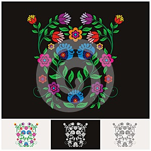 Mexican ethnic Floral vector with Lovely and adorable design