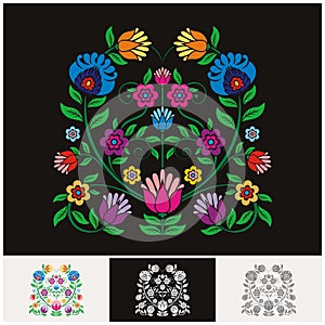 Mexican ethnic Floral vector with Lovely and adorable design