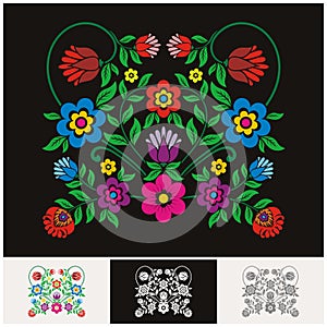 Mexican ethnic Floral vector with Lovely and adorable design