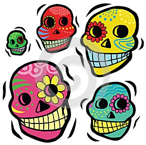 Mexican Festive Skulls