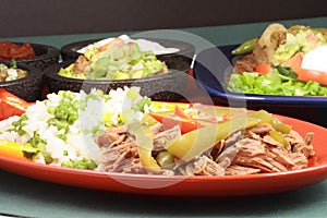 Mexican fiesta meat plate