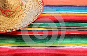 poncho sombrero background mexican rug blanket fiesta photo