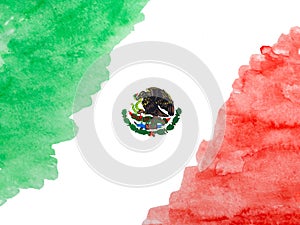 Mexican Flag. Beautiful greeting card. National holiday photo