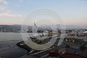 Mexican flag hoisted at the Port of Ensenada
