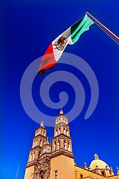 Mexican Flag Parroquia Cathedral Dolores Hidalalgo Mexico photo