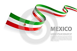 Mexican flag vector banner