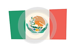 Mexican flag vector illustration