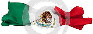 The Mexican Flag Waves Proudly, Eagle and Cactus Emblem Centered with Honor