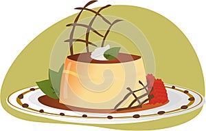 Mexican Flan illustration