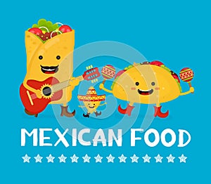 Mexican food creative card concept.