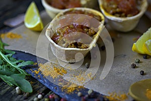Mexican food - delicious taco shells