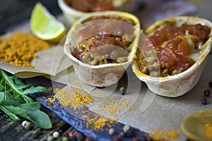 Mexican food - delicious taco shells