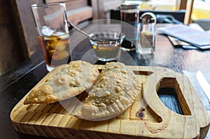 Mexican Food Empanadas at Restaurant in Mexico