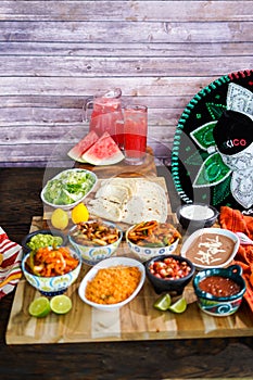 Mexican food feast