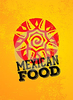 Mexican Food logo design template. Vector traditional meal logotype illustration background