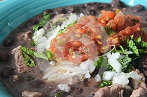 Mexican food Pork and Beans, Frijol con Puerco, Traditional Mexican food from Yucatan photo