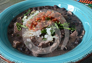 Mexican food Pork and Beans, Frijol con Puerco, Traditional Mexican food from Yucatan photo