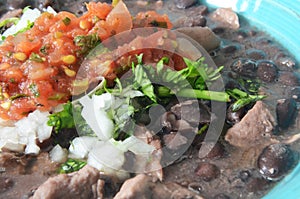 Mexican food Pork and Beans, Frijol con Puerco, Traditional Mexican food from Yucatan photo