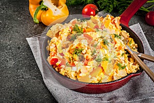 Mexican food recipes Revoltillo de Huevos, Scrambled Eggs a la Dominicana photo