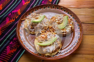 Mexican food: tinga tostadas