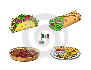 Mexican foods assortment