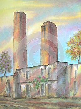 Mexican Hacienda Chimneys