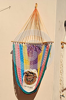 Mexican hammock on display