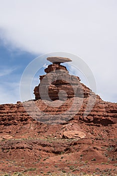 Mexican Hat rock formation in Utah is a famous landmark in Utah