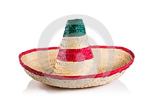 Mexičan klobouk  na bílém 